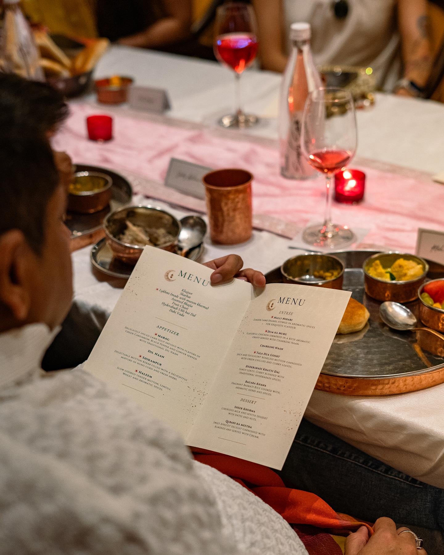 An artfully arranged plate with spices